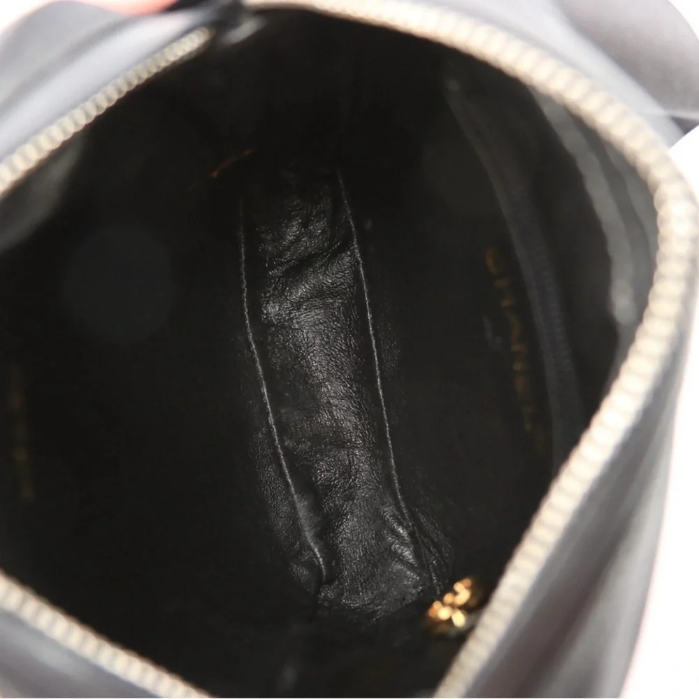 Chanel CC Tassel Evening Bag in Black Satin Interwoven Ribbon and Leather - Rare - Picture 5 of 8